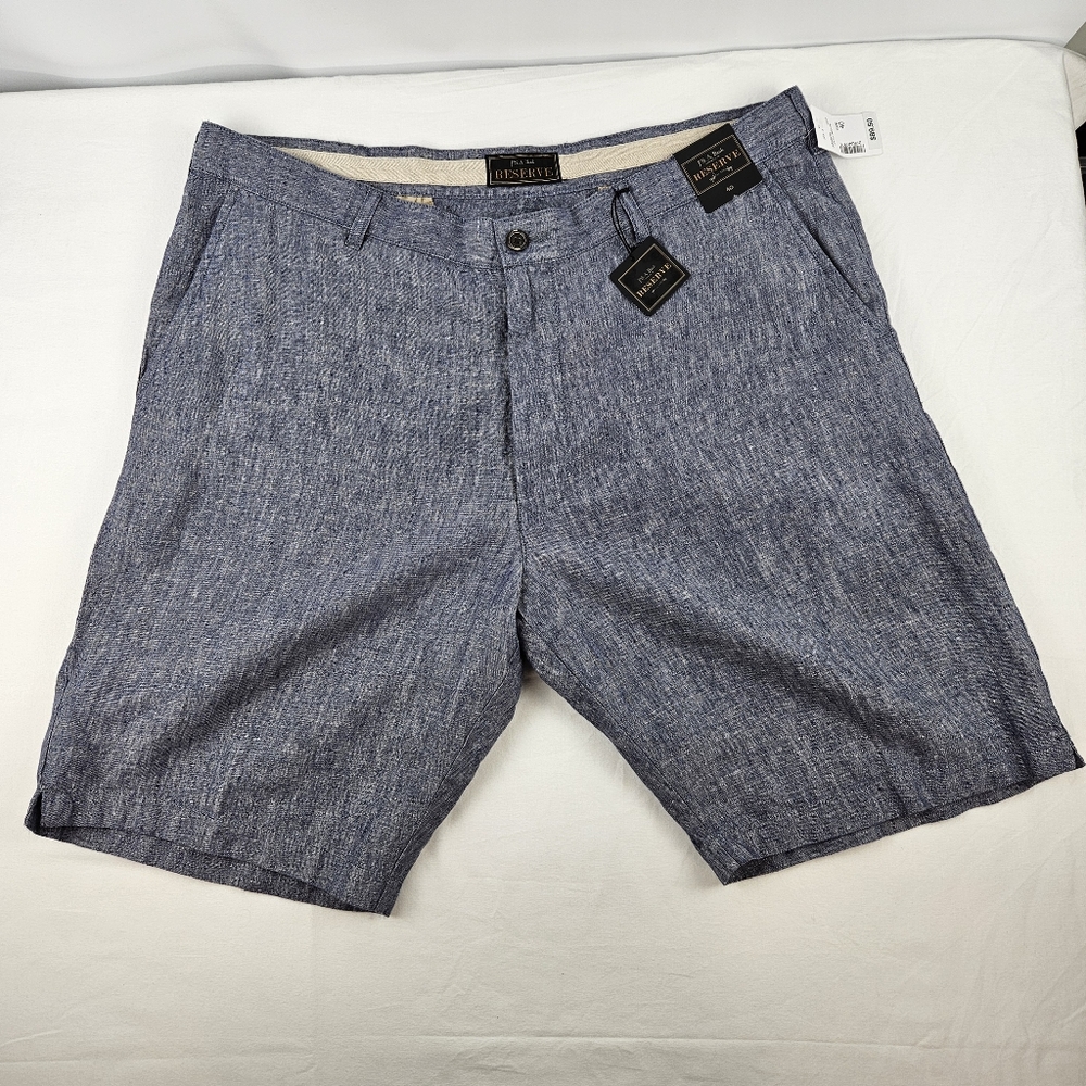 Jos. A. Bank Reserve Mens Linen Blue Shorts size 40 NWT
